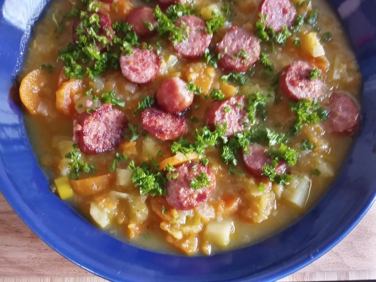 Möhreneintopf  mit Mettwurst - Rezept - Bild Nr. 15061