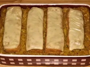 Fischstäbchen überbacken auf Kurkuma-Zwiebel-Frischkäse-Reis - Rezept - Bild Nr. 2