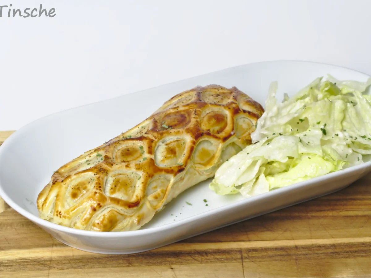 Rezept: Stremel-Lachs mit Blattspinat im Blätterteig Bild Nr. 15138 Stremel-Lachs mit Blattspinat im Blätterteig - Rezept - Bild Nr. 15138