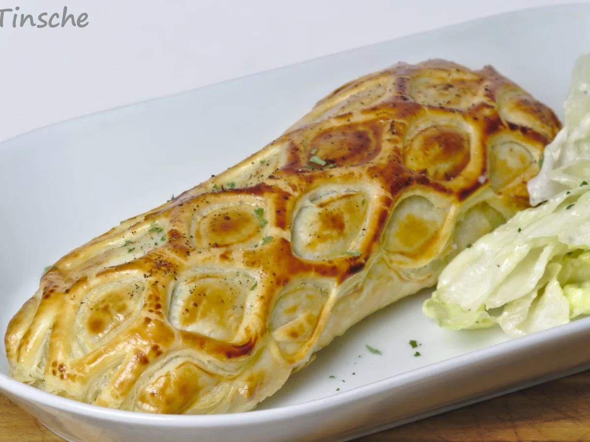 Rezept: Stremel-Lachs mit Blattspinat im Blätterteig Bild Nr. 15139 Stremel-Lachs mit Blattspinat im Blätterteig - Rezept - Bild Nr. 15139