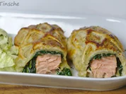 Stremel-Lachs mit Blattspinat im Blätterteig - Rezept - Bild Nr. 15141