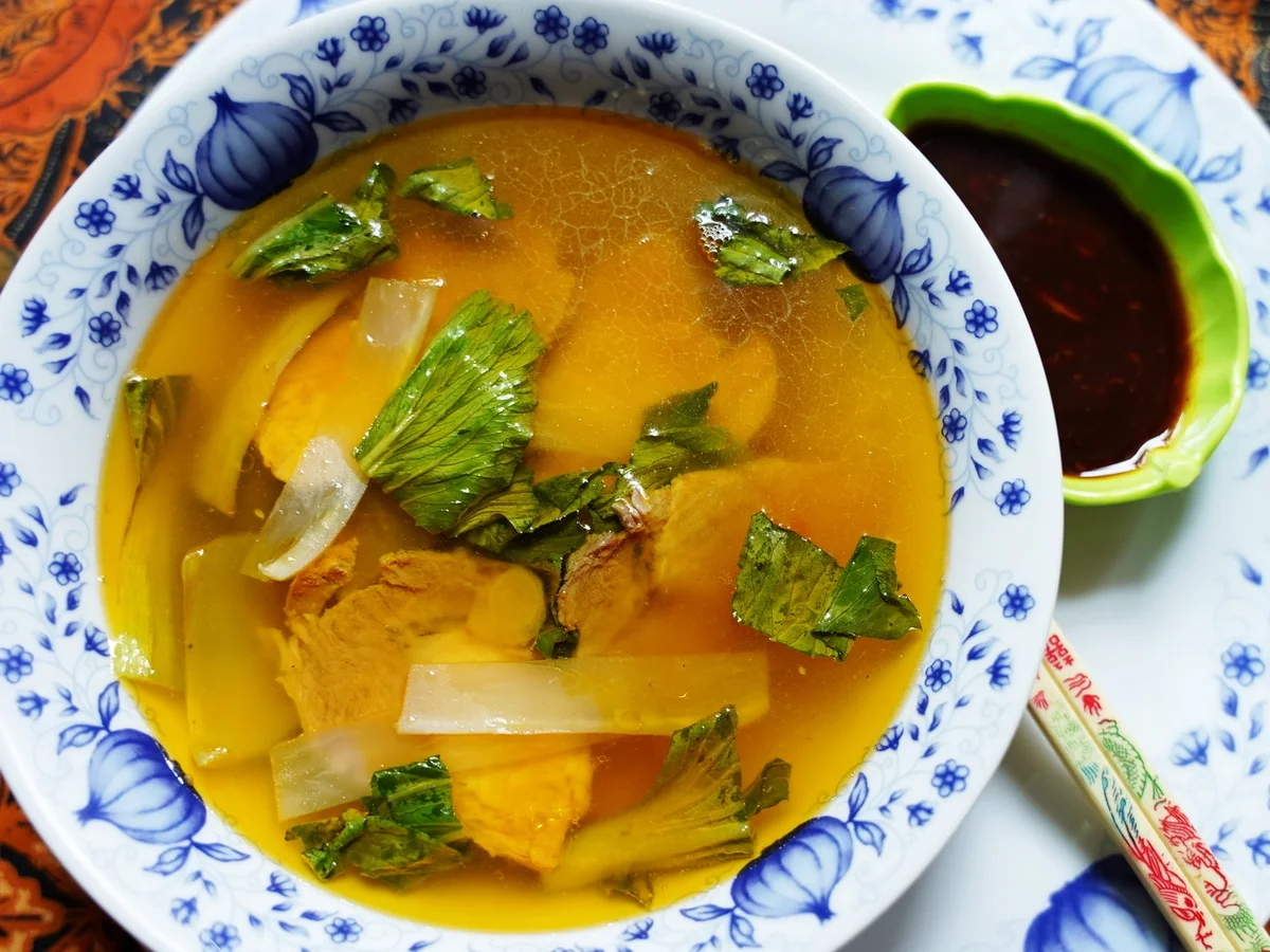 Suppe mit Rettich und Pak Choi – Luo Bo Lian Guo Tang - Rezept - Bild Nr. 15132