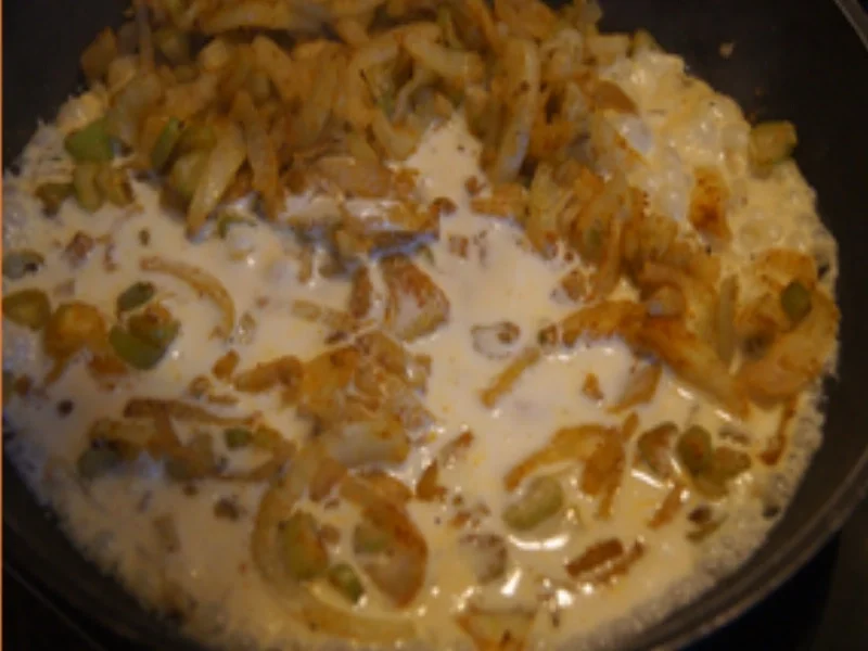 Lachs auf Curry-Sahne-Fenchelgemüse - Rezept - Bild Nr. 15163