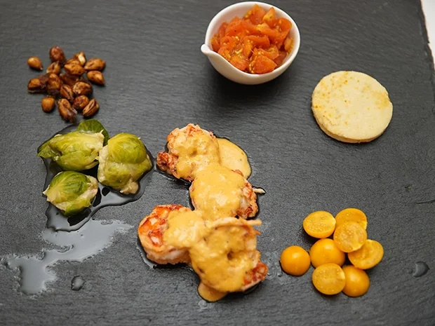 Riesengarnelen mit Feuertaler und Thai-Rosenkohl - Rezept - Bild Nr. 15158