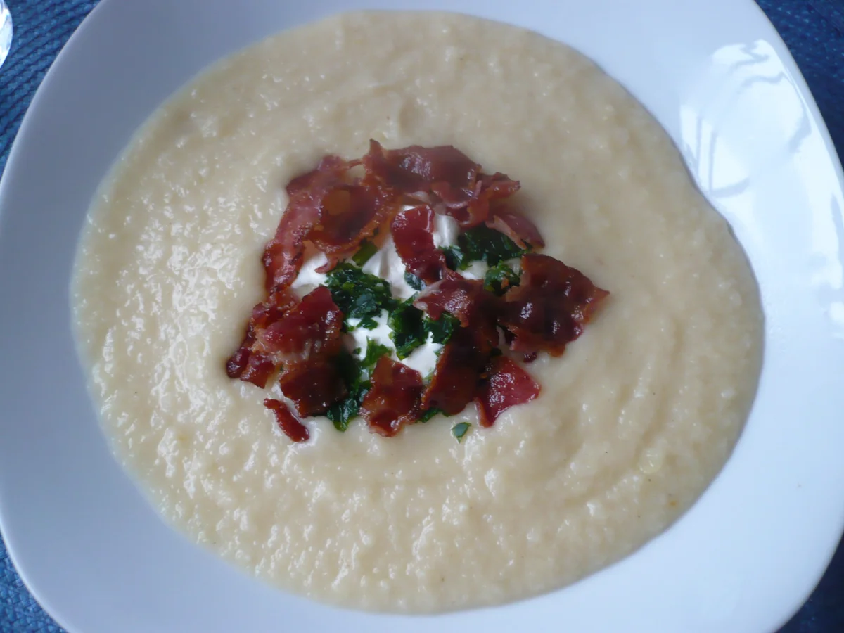 Pastinaken Apfel Suppe mit Cheddar - Rezept - Bild Nr. 2