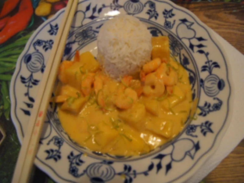 Rezept: Garnelencurry mit Mango und Basmatireis Bild Nr. 2 Garnelencurry mit Mango und Basmatireis - Rezept - Bild Nr. 2
