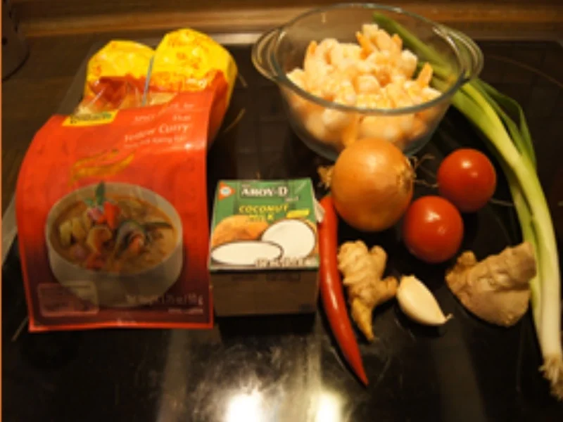 Rezept: Asiatische Nudeln mit Garnelencurry Bild Nr. 15178 Asiatische Nudeln mit Garnelencurry - Rezept - Bild Nr. 15178