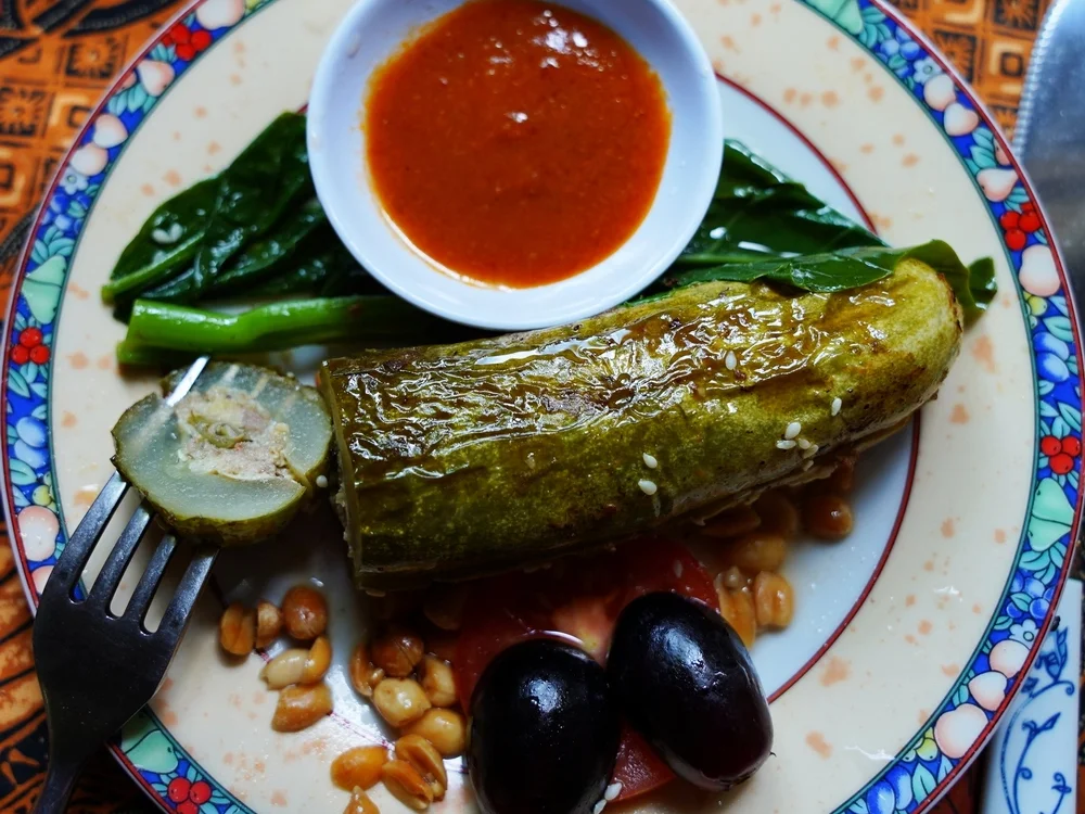 Doppelt gebratene würzig gefüllte Schmorgurken - Rezept - Bild Nr. 15177