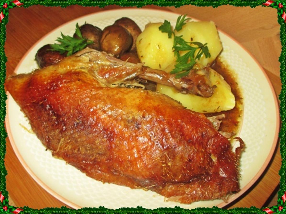 Ente gefüllt mit Champignons zur kochbar Challenge 2021 - Rezept ...