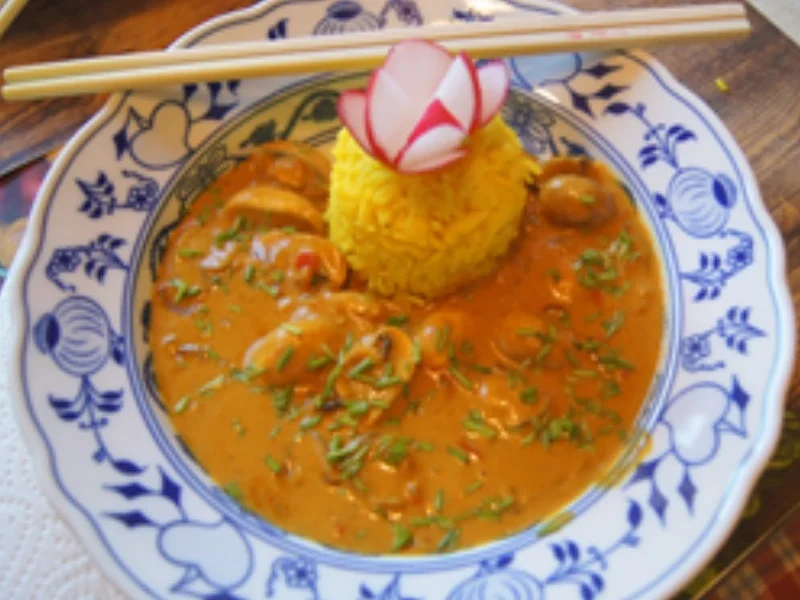 Curry-Champignons mit Basmatireis - Rezept - Bild Nr. 2