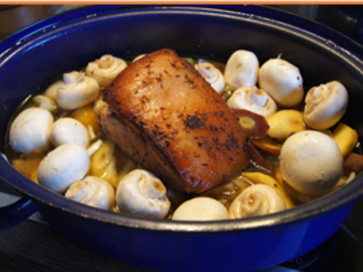 Schweinebraten mit Gemüse und Thüringer Knödel - Rezept - Bild Nr. 15211