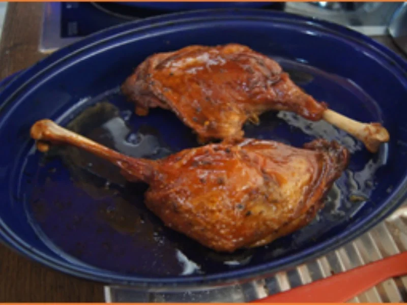 Rezept: Gänsekeule mit Böhmischen Knödeln, Gemüsecreme und Apfelrotkohl Bild Nr. 15243 Gänsekeule mit Böhmischen Knödeln, Gemüsecreme und Apfelrotkohl - Rezept - Bild Nr. 15243