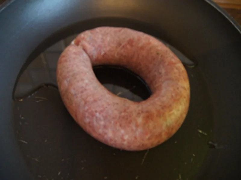 Rezept: Schwartenwurst mit Bobby-Bohnen und pikanten Kartoffelstampf mit Süßkartoffel Bild Nr. 4 Schwartenwurst mit Bobby-Bohnen und pikanten Kartoffelstampf mit Süßkartoffel - Rezept - Bild Nr. 4
