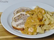 Zarter Hähnchen-Rollbraten mit Pfifferlingsbrät - Rezept - Bild Nr. 15266