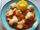 Seelachsfilet frittiert mit Gemüse süß-sauer und Basmati-Reis - Rezept - Bild Nr. 2