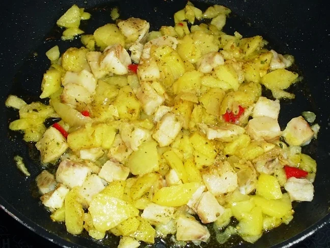 Gemüse - Fischpfanne mit Spiegelei - zur kochbar Challenge Januar 2022 - Rezept - Bild Nr. 15280