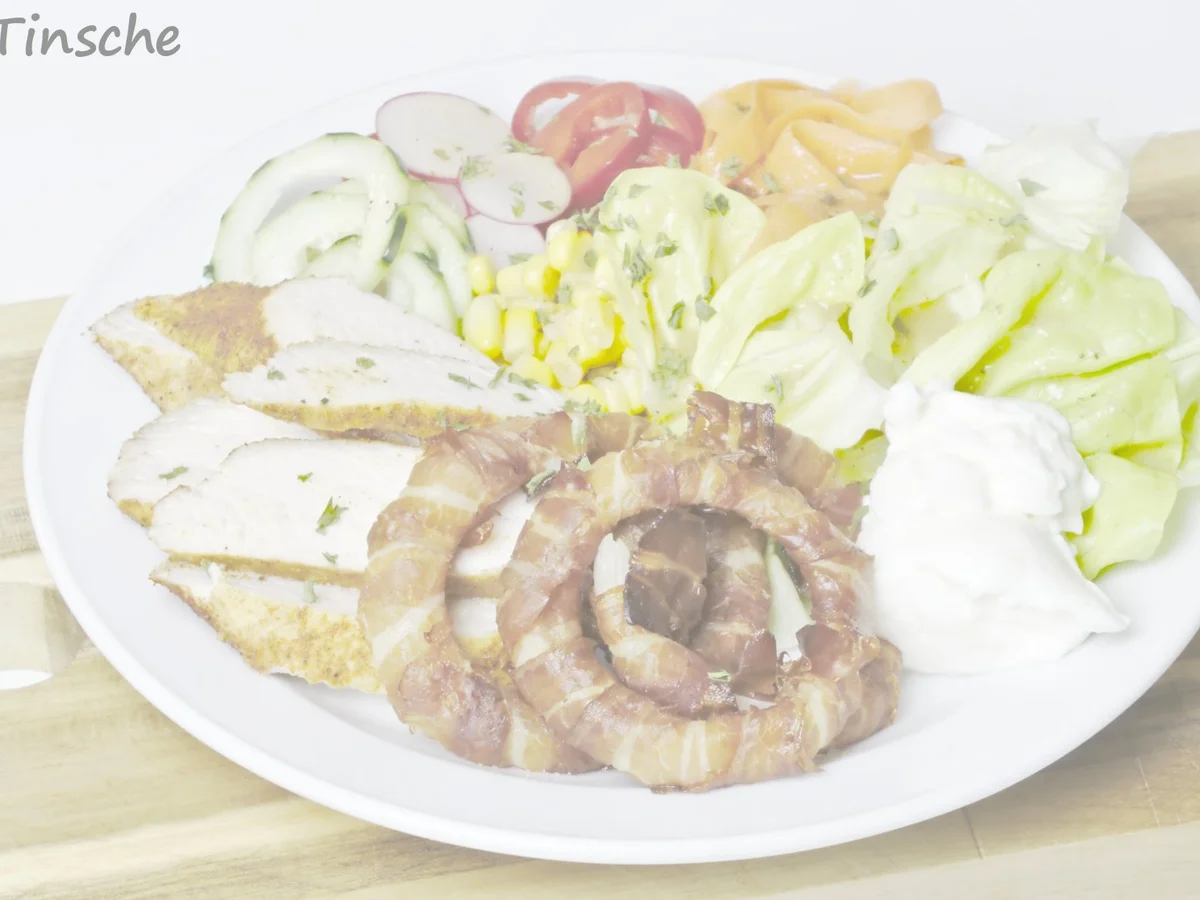 Zwiebelringe im Speckmantel & zartes Putenfilet aus dem Backofen - Rezept - Bild Nr. 15294