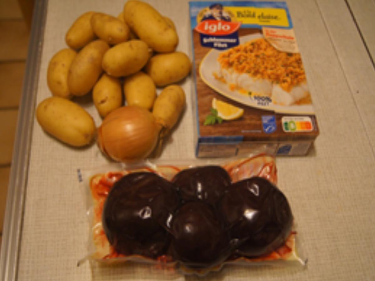 Schlemmerfilet mit Rote Bete Salat und herzhaften Bratkartoffeln - Rezept - Bild Nr. 4