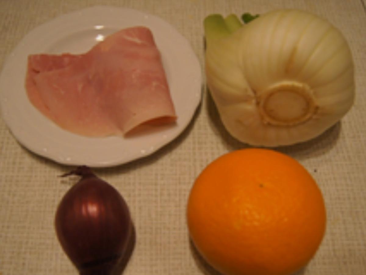 Fenchel-Orangen-Salat mit gekochten Schinken - Rezept - Bild Nr. 2