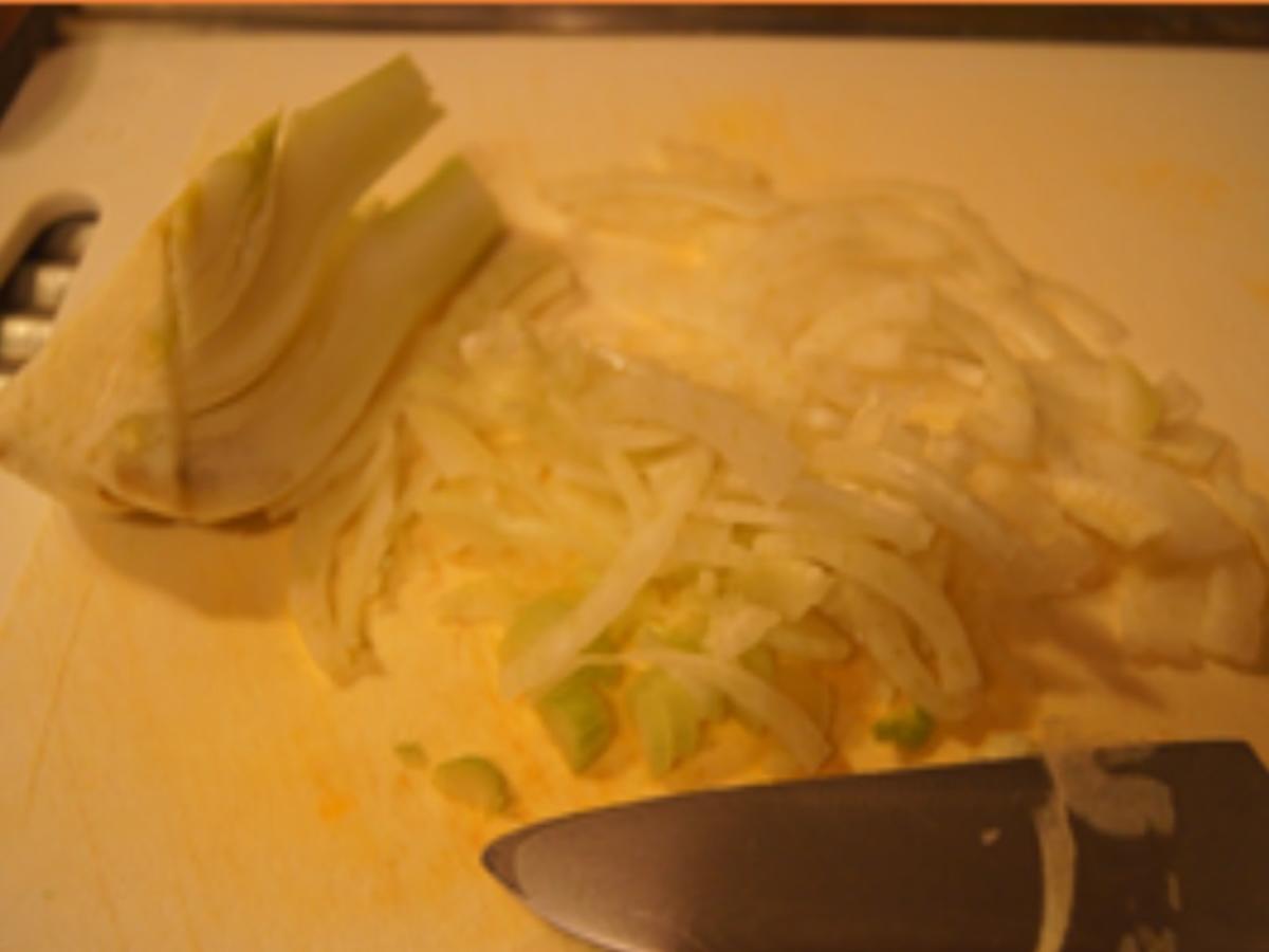 Fenchel-Orangen-Salat mit gekochten Schinken - Rezept - Bild Nr. 3