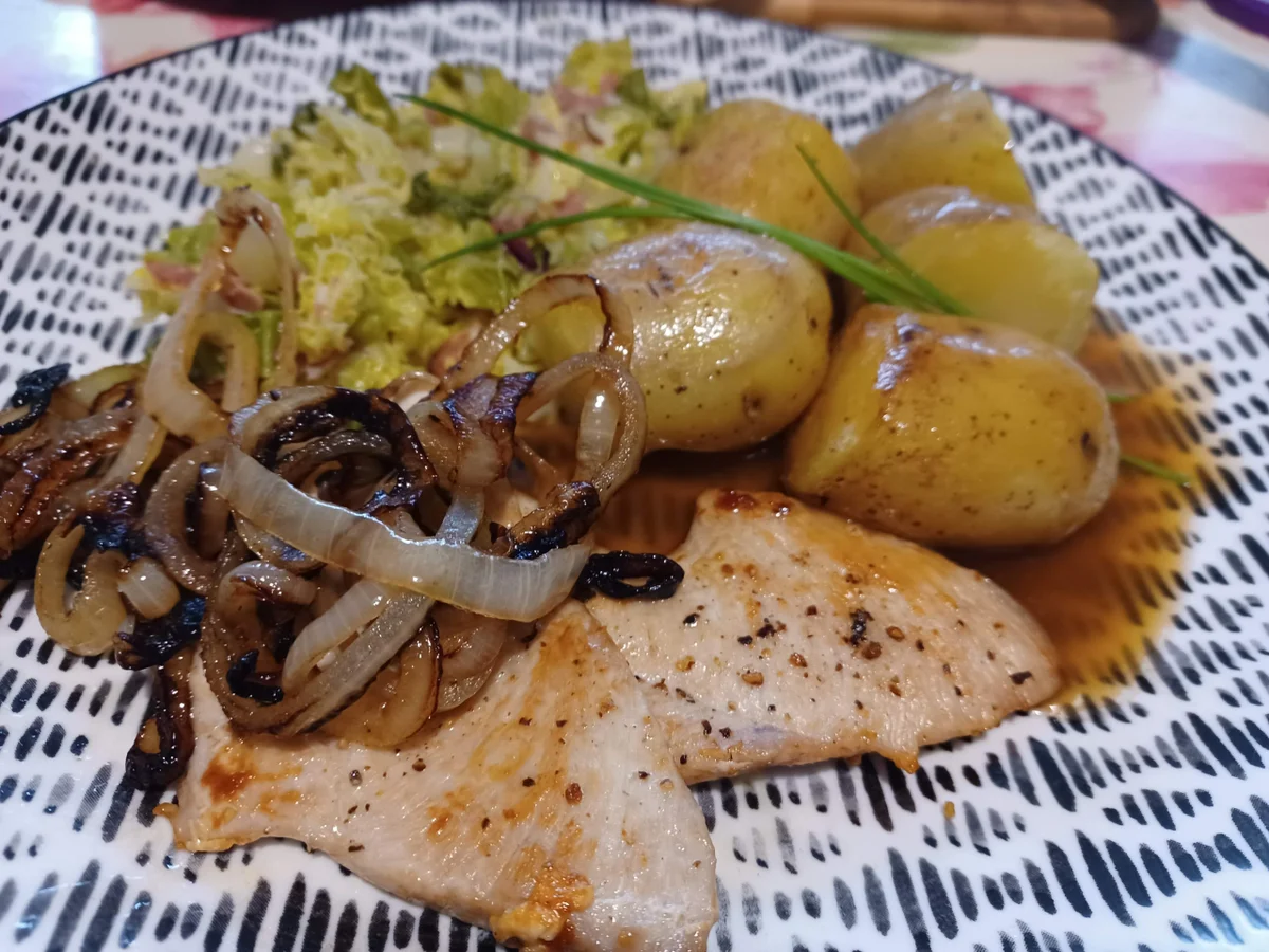 Hähnchensteak mit Rahmwirsing - Rezept - Bild Nr. 15309