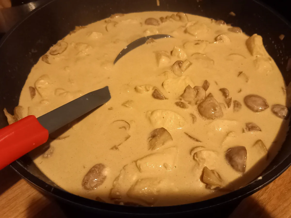 Bruder Jakob - Hähnchengeschnetzeltes mit Sahne-Garam-Masala Sauce mit Reis - Rezept - Bild Nr. 2