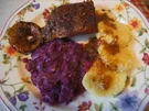 Gänsebrust mit Apfel-Rotkohl und tschechischen Kartoffelknödeln - Rezept - Bild Nr. 15296
