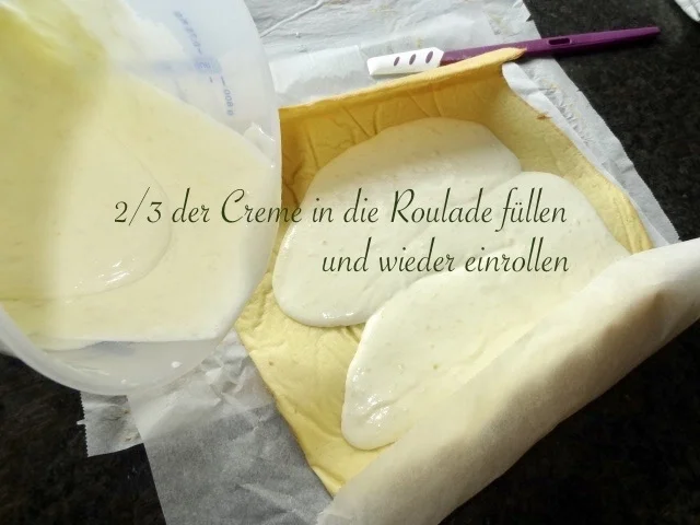 Biskuitroulade mit Zitronencreme gefüllt - Rezept - Bild Nr. 15310