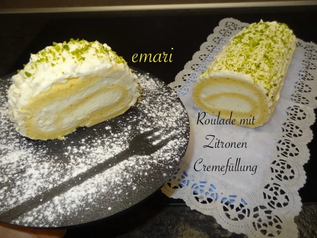 Biskuitroulade mit Zitronencreme gefüllt - Rezept - Bild Nr. 15334