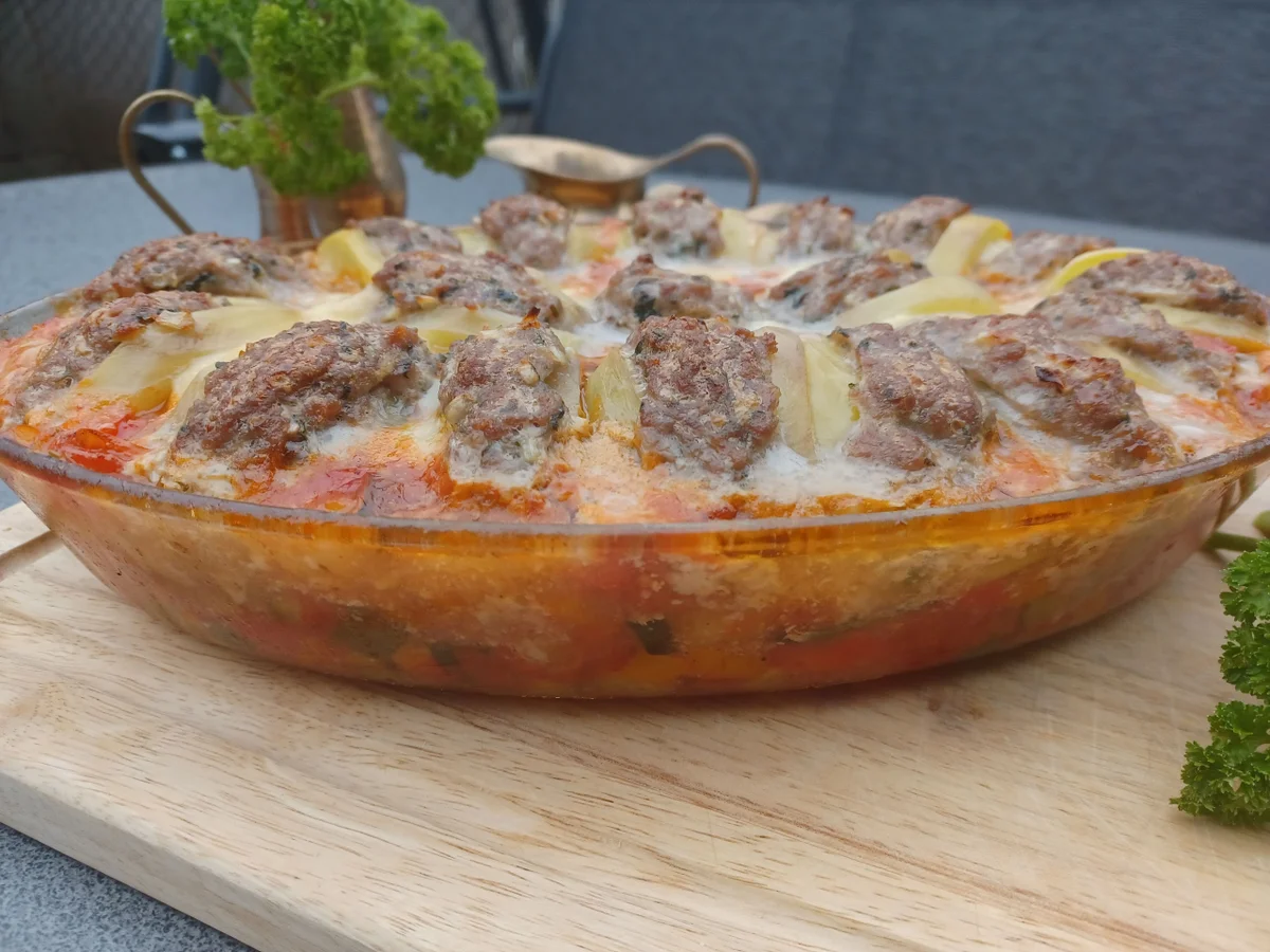 Gemüseragout mit gefüllten Kartoffeln - Rezept - Bild Nr. 15338