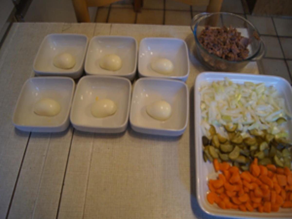 Sülze mit Gänsebrustfleisch, Ei und Gemüse - Rezept - Bild Nr. 7