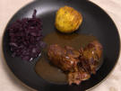 Roulade mit Fächerkartoffeln und Rotkohl - Rezept - Bild Nr. 2
