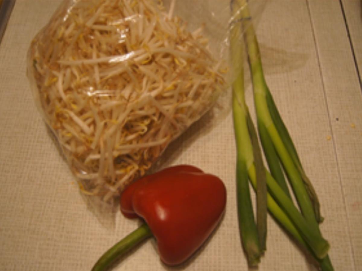 Sojasprossensalat mit Paprika und Frühlingszwiebeln - Rezept - Bild Nr. 3
