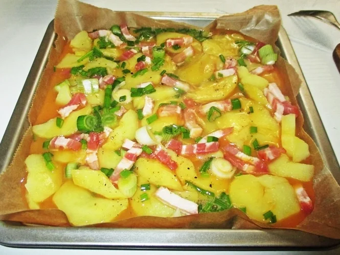 Bauernfrühstück vom Blech - Rezept - Bild Nr. 4