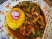 Hähnchenbrustfilet mit Paprikamix, Brokkoli und Basmatireis - Rezept - Bild Nr. 2