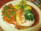 Schweinerücken mit Zwiebel-Bacon-Füllung - Rezept - Bild Nr. 15349