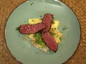 Kohlrabi-Apfelsalat mit einer Vinaigrette an Pastramistreifen „Uwe´s Style“ - Rezept - Bild Nr. 2
