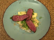 Kohlrabi-Apfelsalat mit einer Vinaigrette an Pastramistreifen „Uwe´s Style“ - Rezept - Bild Nr. 2