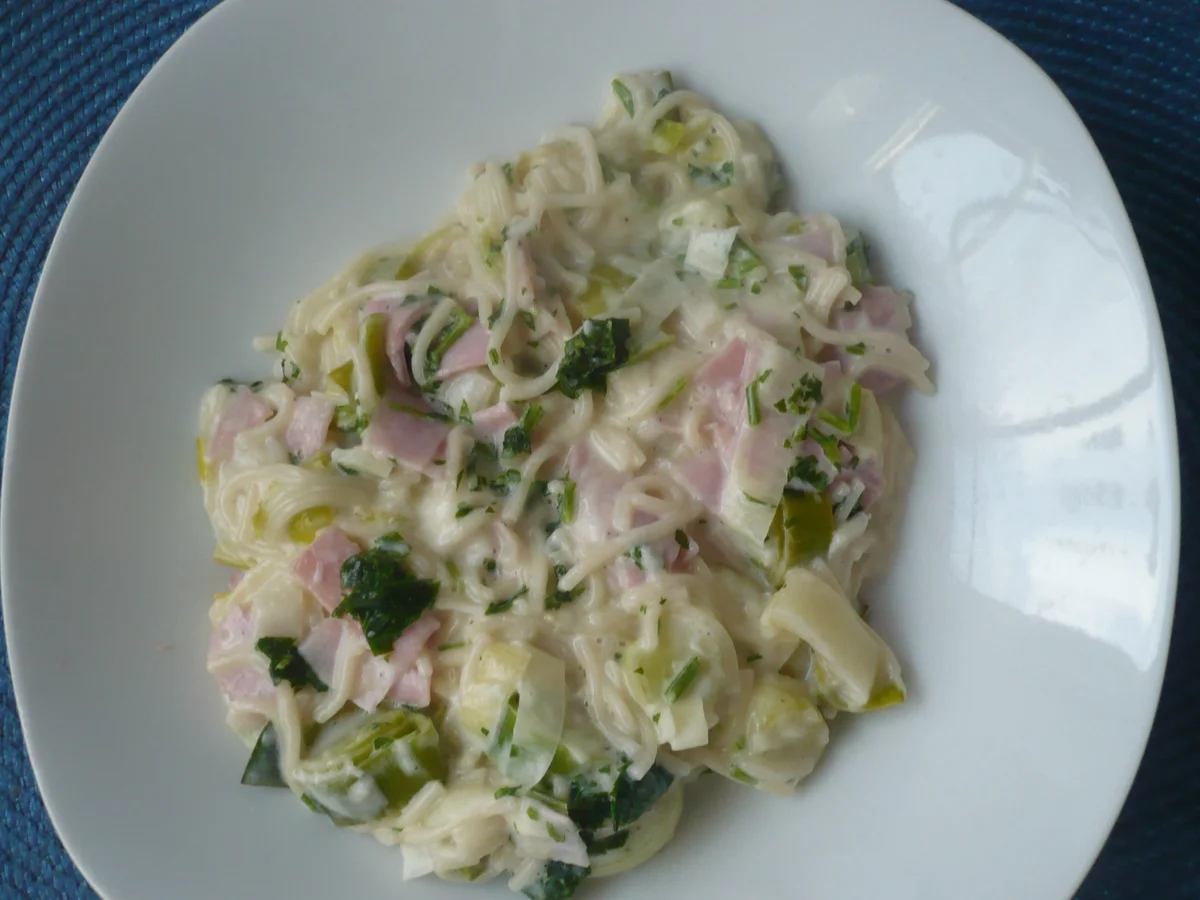 Schinken- Nudeln mit Käsesoße - Rezept - Bild Nr. 2