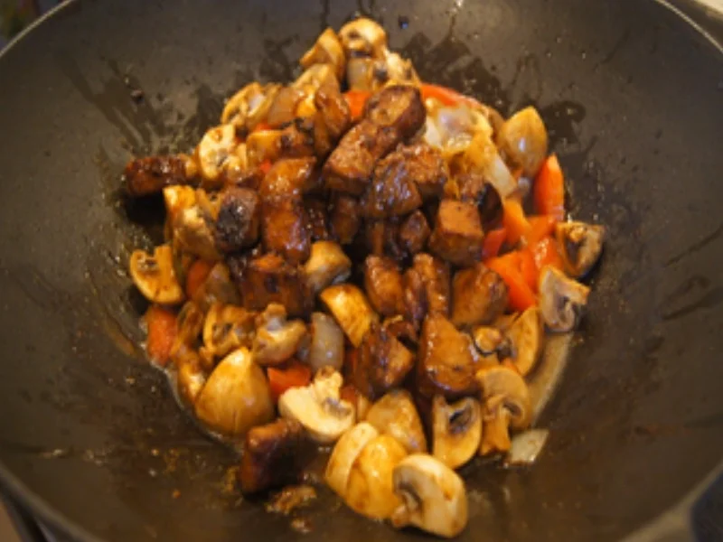 Hähnchenbrustfilet mit Champignons und gelben Basmatireis mit Koriander - Rezept - Bild Nr. 18