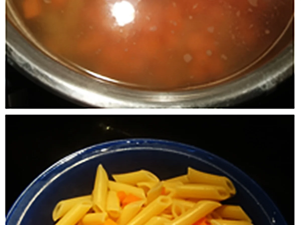 Nudeln mit Hack, Lauch, Möhren, Zwiebeln in Currysahne - Rezept - Bild Nr. 15371