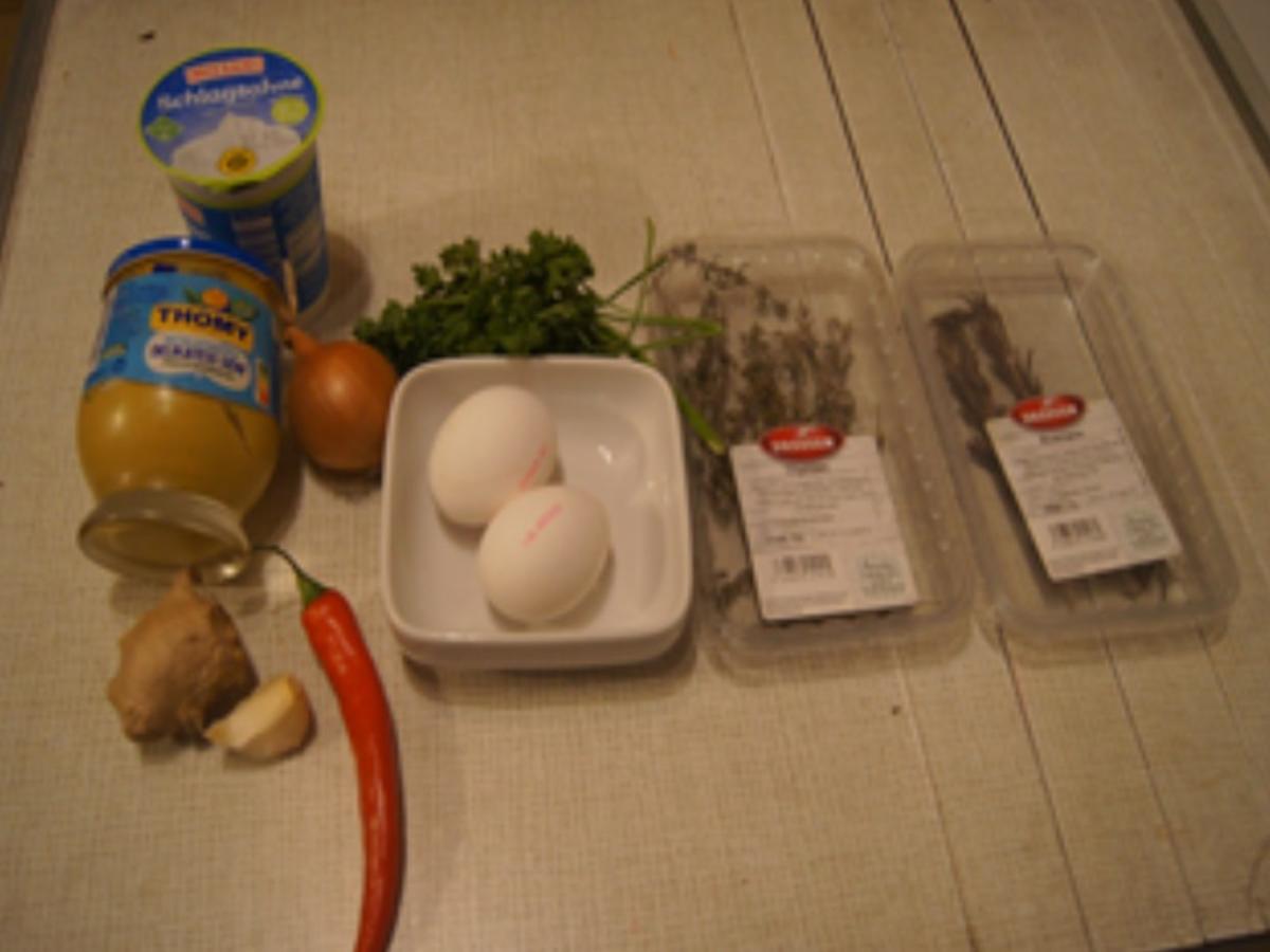 Gebratenes Seelachsfilet mit Kartoffelsalat und einfacher Remoulade - Rezept - Bild Nr. 19