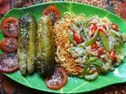 Gefüllte Gurken an zweigesichtigen Nudeln mit Cap Cay - Rezept - Bild Nr. 15378