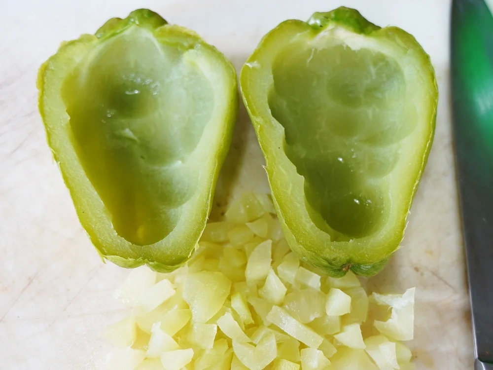 Gefüllte Chayote -- staffed cho-cho - Rezept - Bild Nr. 15379