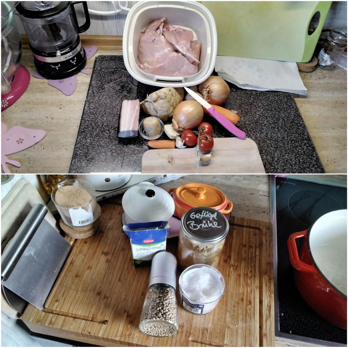 Hase in Rahm Soße  mit Beilage - Rezept - Bild Nr. 15381