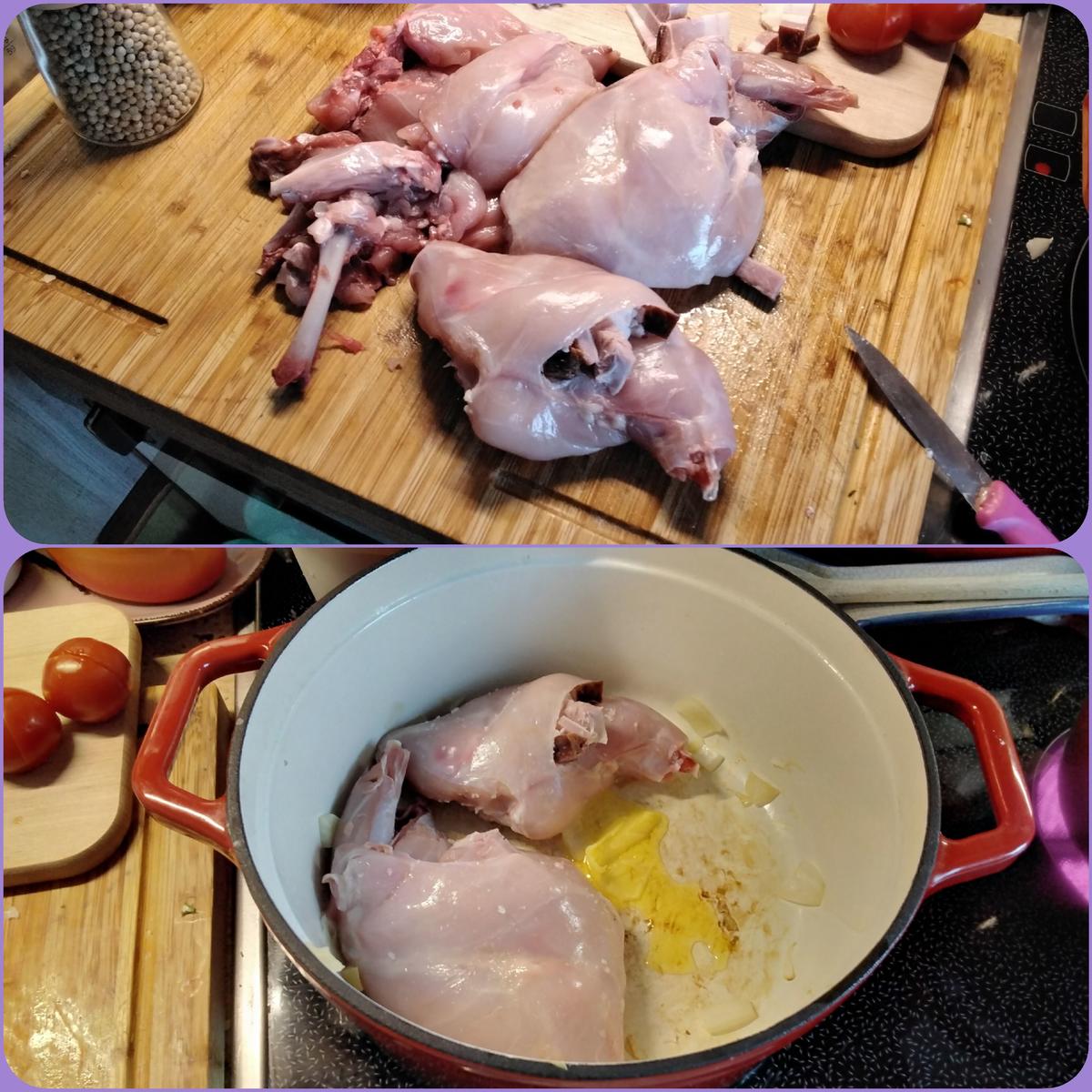 Hase in Rahm Soße  mit Beilage - Rezept - Bild Nr. 15382