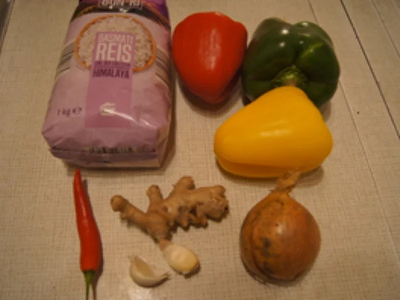 Schweinefilet mit Paprikamix und Basmatireis - Rezept - Bild Nr. 15381