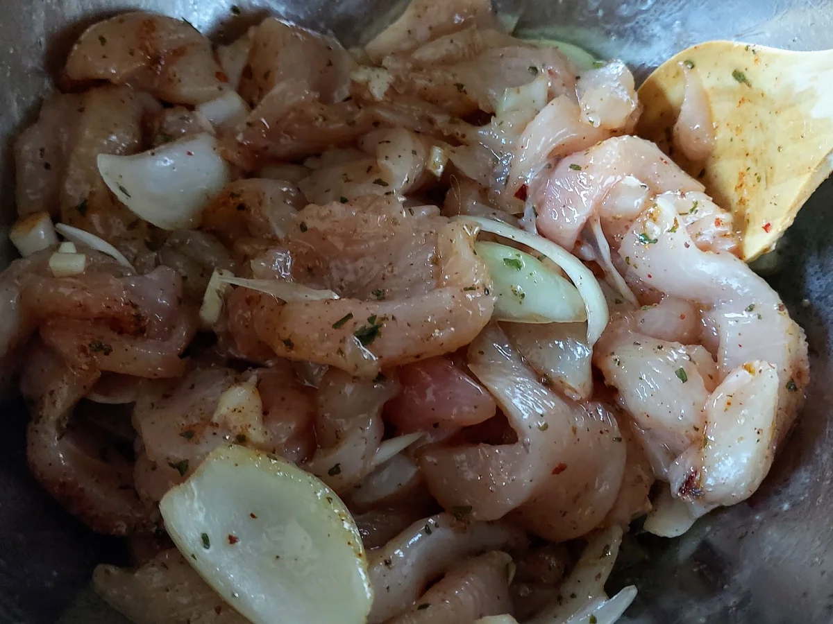 Rezept: Hähnchengyros mit Reis & fruchtigem Spitzkohlsalat Bild Nr. 15447 Hähnchengyros mit Reis & fruchtigem Spitzkohlsalat - Rezept - Bild Nr. 15447