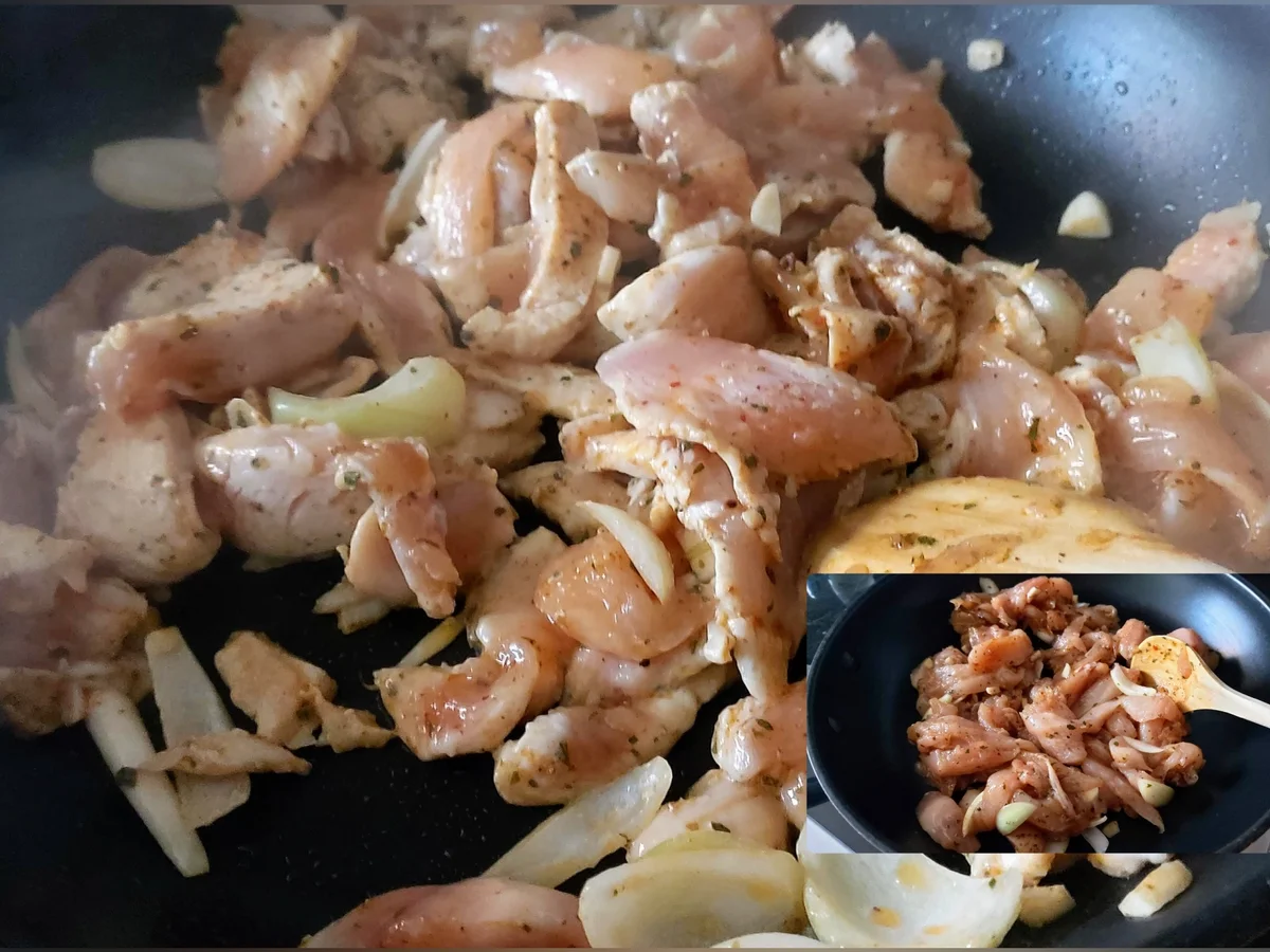 Rezept: Hähnchengyros mit Reis & fruchtigem Spitzkohlsalat Bild Nr. 15456 Hähnchengyros mit Reis & fruchtigem Spitzkohlsalat - Rezept - Bild Nr. 15456