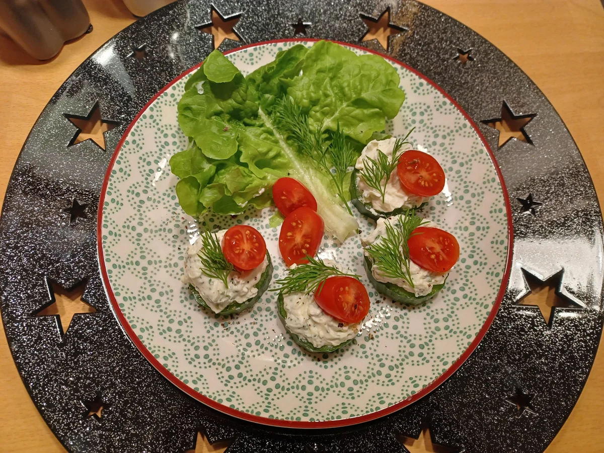 Gurke - Frischkäse - Häppchen - Rezept - Bild Nr. 15395